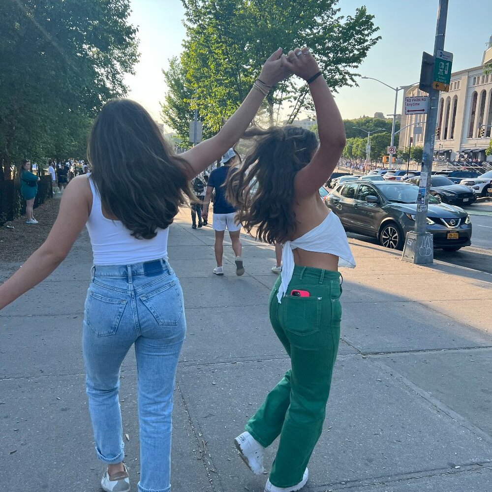 Reformation Women's High Rise "Cowboy" Green Jeans